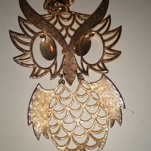 Owl Necklace Statement Piece.